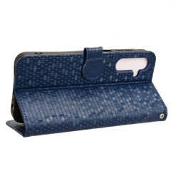 Lacné Kryty | Peňaženkové puzdro Honeycomb Dot Texture Case modré – Samsung Galaxy A15 4G/5G | Lacné Kryty