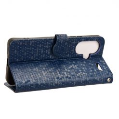 Lacné Kryty | Peňaženkové puzdro Honeycomb Dot Texture Case modré – Xiaomi Redmi Note 13 Pro+ 5G | Lacné Kryty