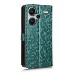 Lacné Kryty | Peňaženkové puzdro Honeycomb Dot Texture Case zelené – Xiaomi Redmi Note 13 Pro+ 5G | Lacné Kryty