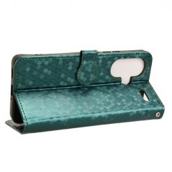Lacné Kryty | Peňaženkové puzdro Honeycomb Dot Texture Case zelené – Xiaomi Redmi Note 13 Pro+ 5G | Lacné Kryty