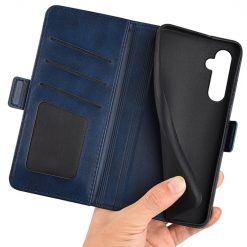 Lacné Kryty | Peňaženkové puzdro Magnetic fresh case modré – Samsung Galaxy S24+ (S24 Plus) | Lacné Kryty
