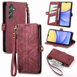 Lacné Kryty | Peňaženkové puzdro Purse case červené – Samsung Galaxy A15 4G/5G | Lacné Kryty