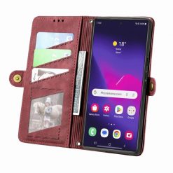 Lacné Kryty | Peňaženkové puzdro Purse case červené – Samsung Galaxy S24 Ultra | Lacné Kryty