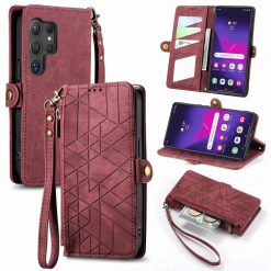 Lacné Kryty | Peňaženkové puzdro Purse case červené – Samsung Galaxy S24 Ultra | Lacné Kryty