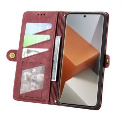 Lacné Kryty | Peňaženkové puzdro Purse case červené – Xiaomi Redmi Note 13 Pro+ 5G | Lacné Kryty