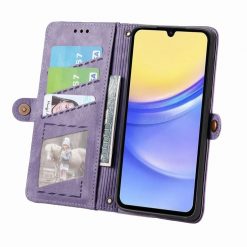 Peňaženkové puzdro Purse case fialové – Samsung Galaxy A15 4G/5G | Lacné Kryty Lacné Kryty | Peňaženkové puzdro Purse case fialové – Samsung Galaxy A15 4G/5G | Lacné Kryty