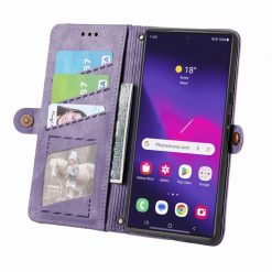 Lacné Kryty | Peňaženkové puzdro Purse case fialové – Samsung Galaxy S24 Ultra | Lacné Kryty