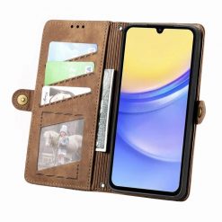 Peňaženkové puzdro Purse case hnedé – Samsung Galaxy A15 4G/5G | Lacné Kryty Lacné Kryty | Peňaženkové puzdro Purse case hnedé – Samsung Galaxy A15 4G/5G | Lacné Kryty
