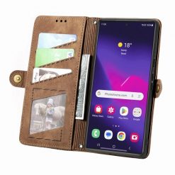 Lacné Kryty | Peňaženkové puzdro Purse case hnedé – Samsung Galaxy S24 Ultra | Lacné Kryty