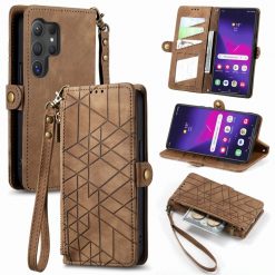 Lacné Kryty | Peňaženkové puzdro Purse case hnedé – Samsung Galaxy S24 Ultra | Lacné Kryty