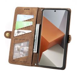 Lacné Kryty | Peňaženkové puzdro Purse case hnedé – Xiaomi Redmi Note 13 Pro+ 5G | Lacné Kryty