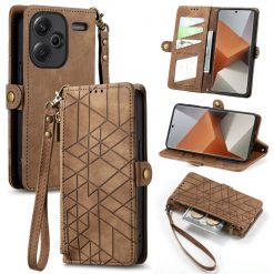 Lacné Kryty | Peňaženkové puzdro Purse case hnedé – Xiaomi Redmi Note 13 Pro+ 5G | Lacné Kryty