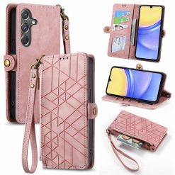 Lacné Kryty | Peňaženkové puzdro Purse case ružové – Samsung Galaxy A15 4G/5G | Lacné Kryty