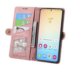 Lacné Kryty | Peňaženkové puzdro Purse case ružové – Samsung Galaxy S24+ (S24 Plus) | Lacné Kryty