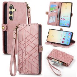 Lacné Kryty | Peňaženkové puzdro Purse case ružové – Samsung Galaxy S24+ (S24 Plus) | Lacné Kryty