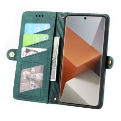 Lacné Kryty | Peňaženkové puzdro Purse case zelené – Xiaomi Redmi Note 13 Pro+ 5G | Lacné Kryty