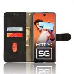 Lacné Kryty | Peňaženkové puzdro Solid čierne – Infinix Hot 30 5G | Lacné Kryty