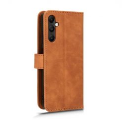 Lacné Kryty | Peňaženkové puzdro Solid hnedé – Samsung Galaxy A05s | Lacné Kryty