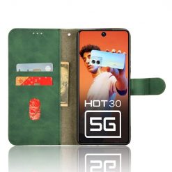 Lacné Kryty | Peňaženkové puzdro Solid zelené – Infinix Hot 30 5G | Lacné Kryty