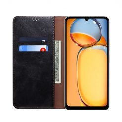 Lacné Kryty | Peňaženkové puzdro Wax case čierne – Xiaomi Redmi 13C / Xiaomi Poco C65 | Lacné Kryty