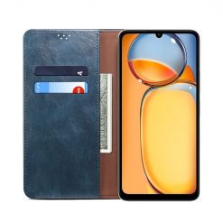 Lacné Kryty | Peňaženkové puzdro Wax case modré – Xiaomi Redmi 13C / Xiaomi Poco C65 | Lacné Kryty