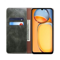 Lacné Kryty | Peňaženkové puzdro Wax case zelené – Xiaomi Redmi 13C / Xiaomi Poco C65 | Lacné Kryty