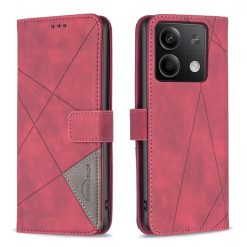 Knižkové puzdro Rhombus červené – Xiaomi Redmi Note 13 (4G) | Lacné Kryty Lacné Kryty | Knižkové puzdro Rhombus červené – Xiaomi Redmi Note 13 (4G) | Lacné Kryty