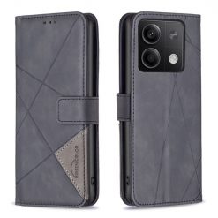 Knižkové puzdro Rhombus čierne – Xiaomi Redmi Note 13 (4G) | Lacné Kryty Lacné Kryty | Knižkové puzdro Rhombus čierne – Xiaomi Redmi Note 13 (4G) | Lacné Kryty