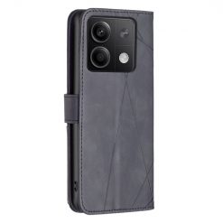 Knižkové puzdro Rhombus čierne – Xiaomi Redmi Note 13 (4G) | Lacné Kryty Lacné Kryty | Knižkové puzdro Rhombus čierne – Xiaomi Redmi Note 13 (4G) | Lacné Kryty