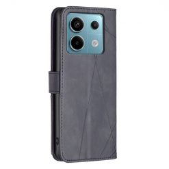 Lacné Kryty | Knižkové puzdro Rhombus čierne – Xiaomi Redmi Note 13 Pro 5G / Poco X6 5G | Lacné Kryty