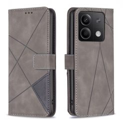 Lacné Kryty | Knižkové puzdro Rhombus sivé – Xiaomi Redmi Note 13 (4G) | Lacné Kryty