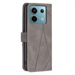 Knižkové puzdro Rhombus sivé – Xiaomi Redmi Note 13 Pro 5G / Poco X6 5G | Lacné Kryty Lacné Kryty | Knižkové puzdro Rhombus sivé – Xiaomi Redmi Note 13 Pro 5G / Poco X6 5G | Lacné Kryty