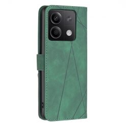 Knižkové puzdro Rhombus zelené – Xiaomi Redmi Note 13 (4G) | Lacné Kryty Lacné Kryty | Knižkové puzdro Rhombus zelené – Xiaomi Redmi Note 13 (4G) | Lacné Kryty
