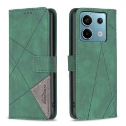 Knižkové puzdro Rhombus zelené – Xiaomi Redmi Note 13 Pro 5G / Poco X6 5G | Lacné Kryty Lacné Kryty | Knižkové puzdro Rhombus zelené – Xiaomi Redmi Note 13 Pro 5G / Poco X6 5G | Lacné Kryty
