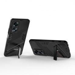 Lacné Kryty | Odolný Kryt Punk armor case čierny – Oppo A58 | Lacné Kryty