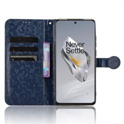 Lacné Kryty | Peňaženkové puzdro Honeycomb Dot Texture Case modré – OnePlus 12 | Lacné Kryty
