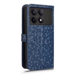 Lacné Kryty | Peňaženkové puzdro Honeycomb Dot Texture Case modré – Xiaomi Poco X6 Pro | Lacné Kryty