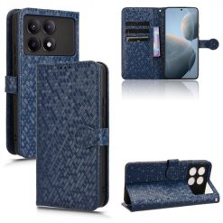 Lacné Kryty | Peňaženkové puzdro Honeycomb Dot Texture Case modré – Xiaomi Poco X6 Pro | Lacné Kryty