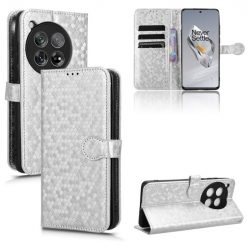 Peňaženkové puzdro Honeycomb Dot Texture Case strieborné – OnePlus 12 | Lacné Kryty Lacné Kryty | Peňaženkové puzdro Honeycomb Dot Texture Case strieborné – OnePlus 12 | Lacné Kryty