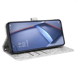 Peňaženkové puzdro Honeycomb Dot Texture Case strieborné – OnePlus 12 | Lacné Kryty Lacné Kryty | Peňaženkové puzdro Honeycomb Dot Texture Case strieborné – OnePlus 12 | Lacné Kryty