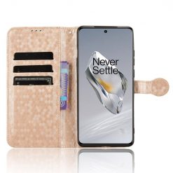 Peňaženkové puzdro Honeycomb Dot Texture Case zlaté – OnePlus 12 | Lacné Kryty Lacné Kryty | Peňaženkové puzdro Honeycomb Dot Texture Case zlaté – OnePlus 12 | Lacné Kryty