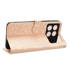 Lacné Kryty | Peňaženkové puzdro Honeycomb Dot Texture Case zlaté – Xiaomi Poco X6 Pro | Lacné Kryty
