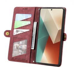 Lacné Kryty | Peňaženkové puzdro Purse case červené – Xiaomi Redmi Note 13 Pro (4G) | Lacné Kryty