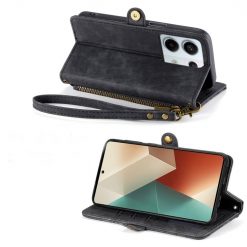 Lacné Kryty | Peňaženkové puzdro Purse case čierne – Xiaomi Redmi Note 13 Pro (4G) | Lacné Kryty
