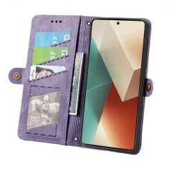 Peňaženkové puzdro Purse case fialové – Xiaomi Redmi Note 13 Pro (4G) | Lacné Kryty Lacné Kryty | Peňaženkové puzdro Purse case fialové – Xiaomi Redmi Note 13 Pro (4G) | Lacné Kryty