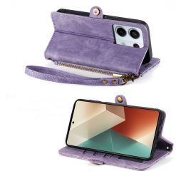 Peňaženkové puzdro Purse case fialové – Xiaomi Redmi Note 13 Pro (4G) | Lacné Kryty Lacné Kryty | Peňaženkové puzdro Purse case fialové – Xiaomi Redmi Note 13 Pro (4G) | Lacné Kryty