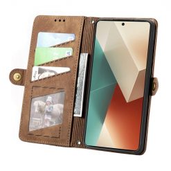 Peňaženkové puzdro Purse case hnedé – Xiaomi Redmi Note 13 Pro (4G) | Lacné Kryty Lacné Kryty | Peňaženkové puzdro Purse case hnedé – Xiaomi Redmi Note 13 Pro (4G) | Lacné Kryty