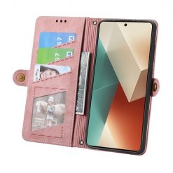 Peňaženkové puzdro Purse case ružové – Xiaomi Redmi Note 13 Pro (4G) | Lacné Kryty Lacné Kryty | Peňaženkové puzdro Purse case ružové – Xiaomi Redmi Note 13 Pro (4G) | Lacné Kryty