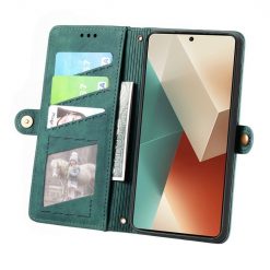 Lacné Kryty | Peňaženkové puzdro Purse case zelené – Xiaomi Redmi Note 13 Pro (4G) | Lacné Kryty