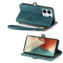 Lacné Kryty | Peňaženkové puzdro Purse case zelené – Xiaomi Redmi Note 13 Pro (4G) | Lacné Kryty